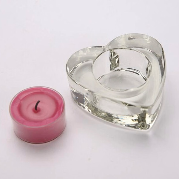 Heart Shaped Crystal Candle Holder