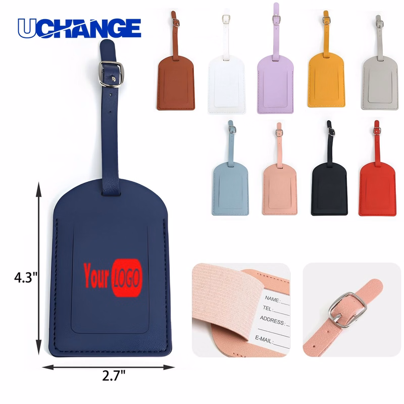 PU Leather Visible Luggage Name Tag