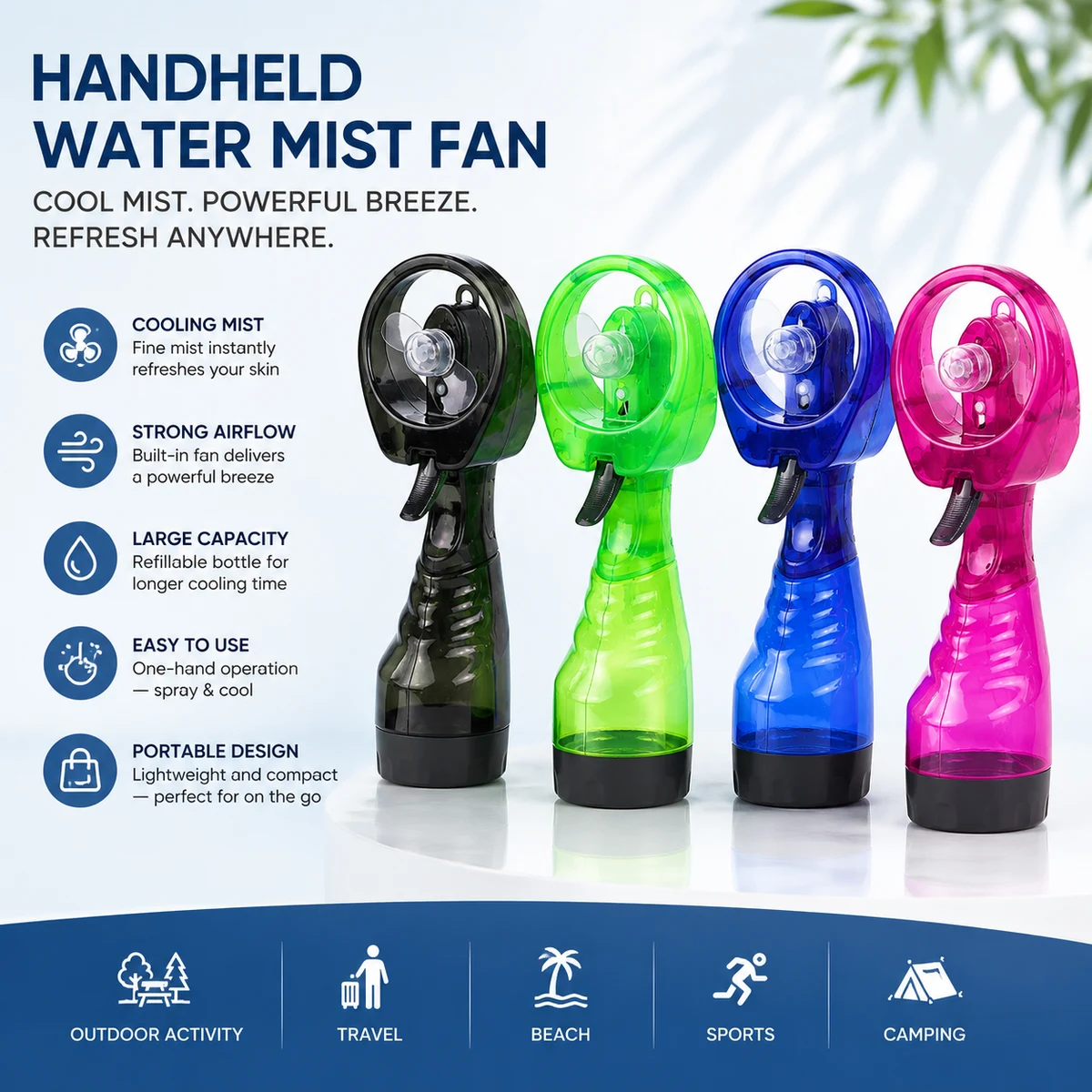 Handheld Water Spray Fan 1