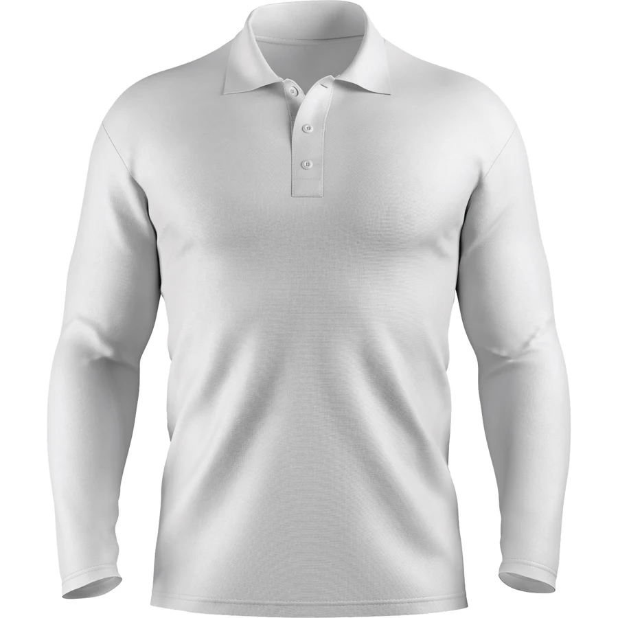 Sublimation Long Sleeve Polo - Spandex Interlock - Men, Women, Kids 1