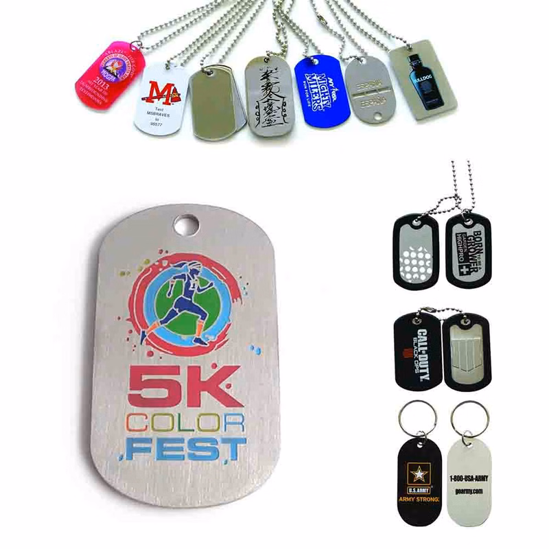 Custom Metal Dog Tag With Chains