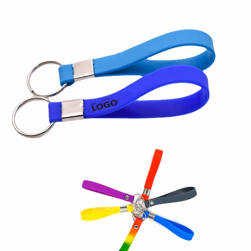 Silicone Wristband Keychain MOQ 100pcs