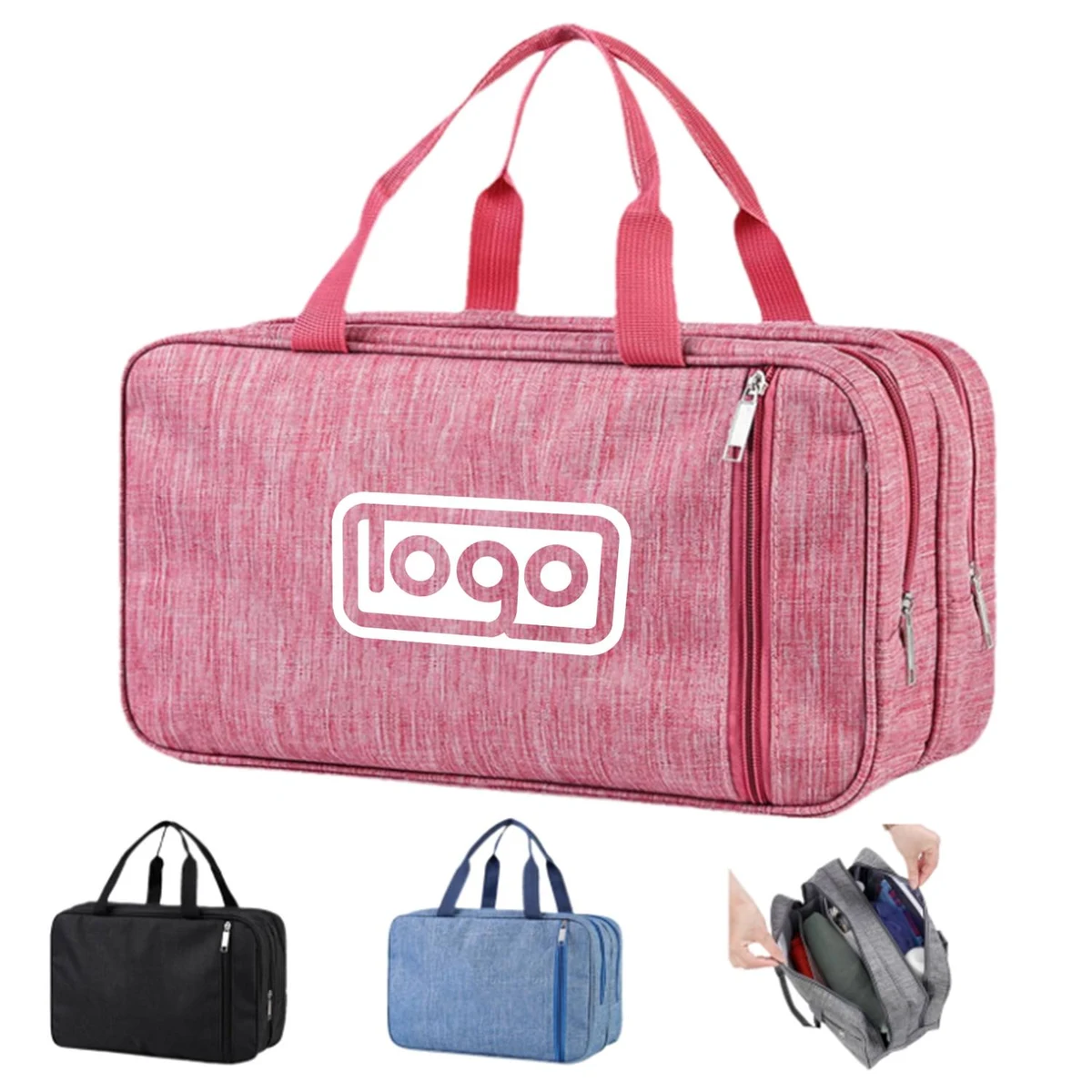 Polyester Dual Compartment Toiletry Bag 1
