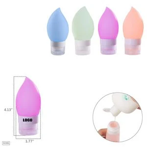 60ml Silicone Travel Bottle With Flip Up Lid 1