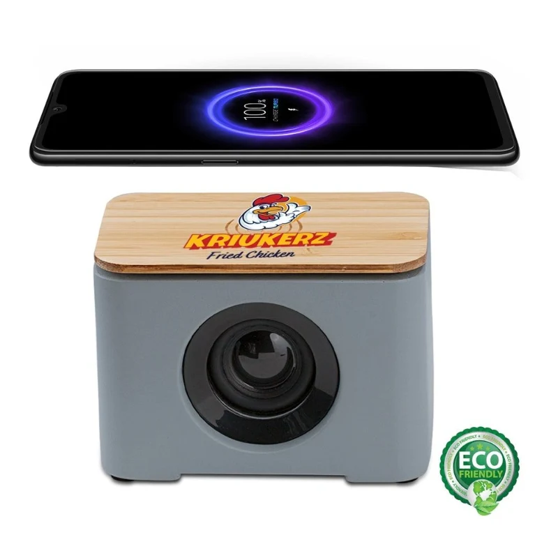 Tulare Eco-Friendly Speaker and Wireless Charger 1