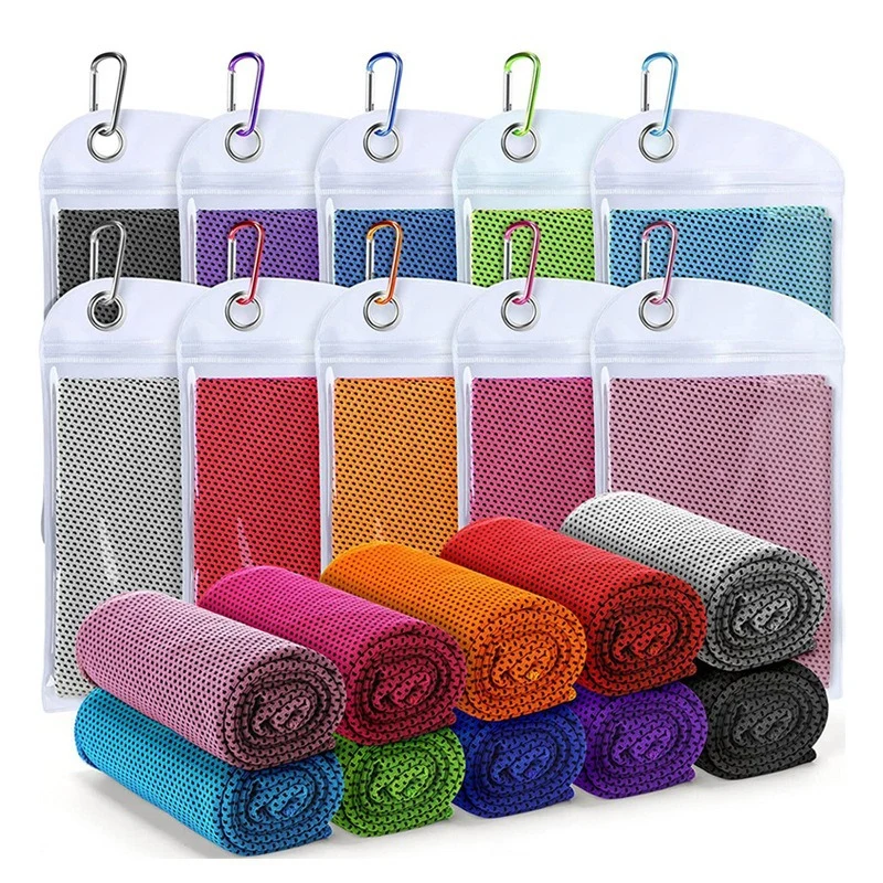 Cooling Ice Sports Towel with Hook Storage Pouch 1