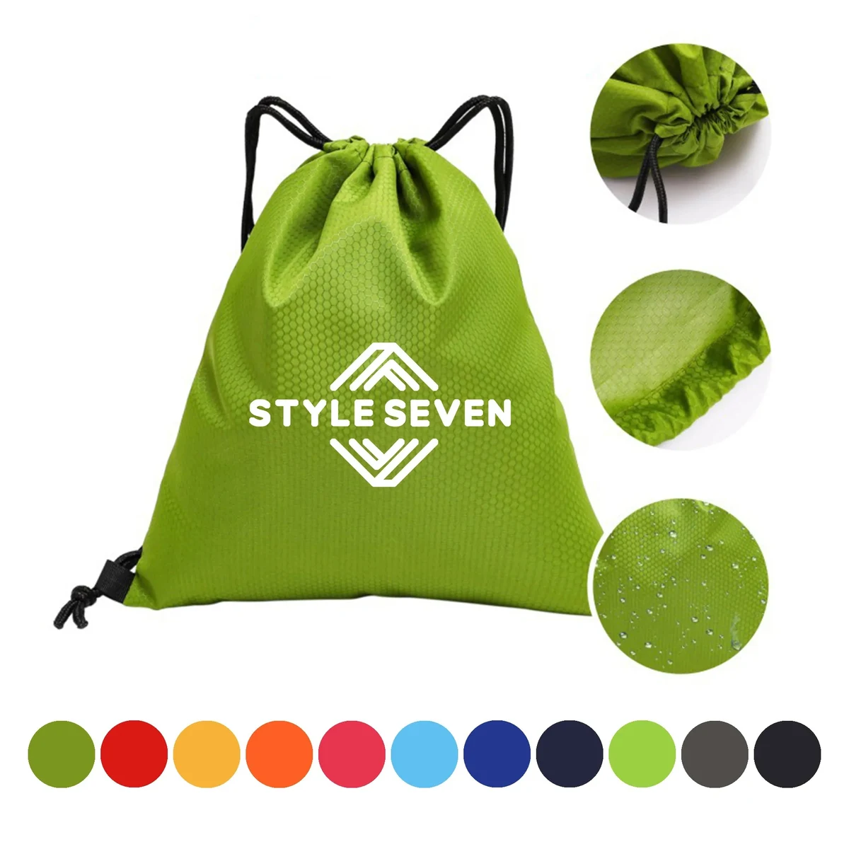 Colorful portable canvas waterproof drawstring backpack 1