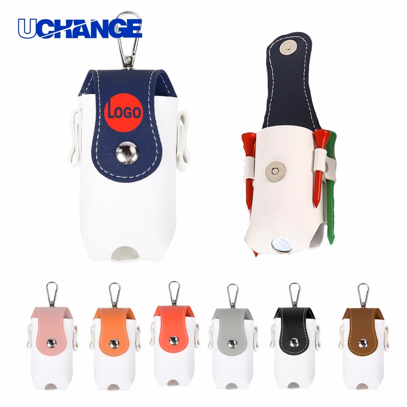 PU Leather Golf Ball Mini Organizer for Accessories