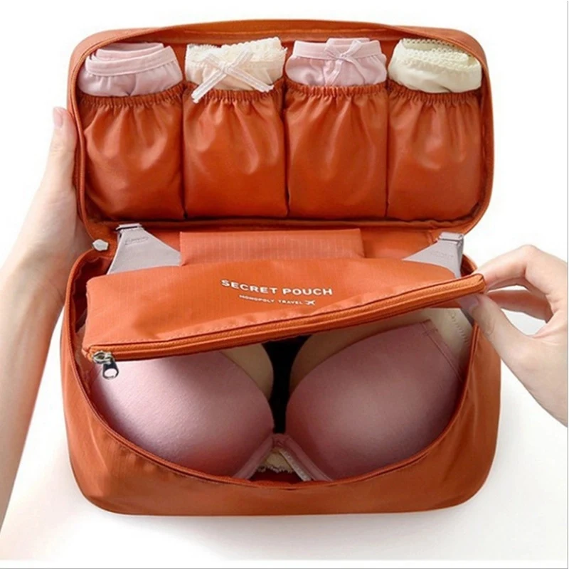 Oxford Nylon Underwear Bras Cosmetic Toiletries Storage Bag 1