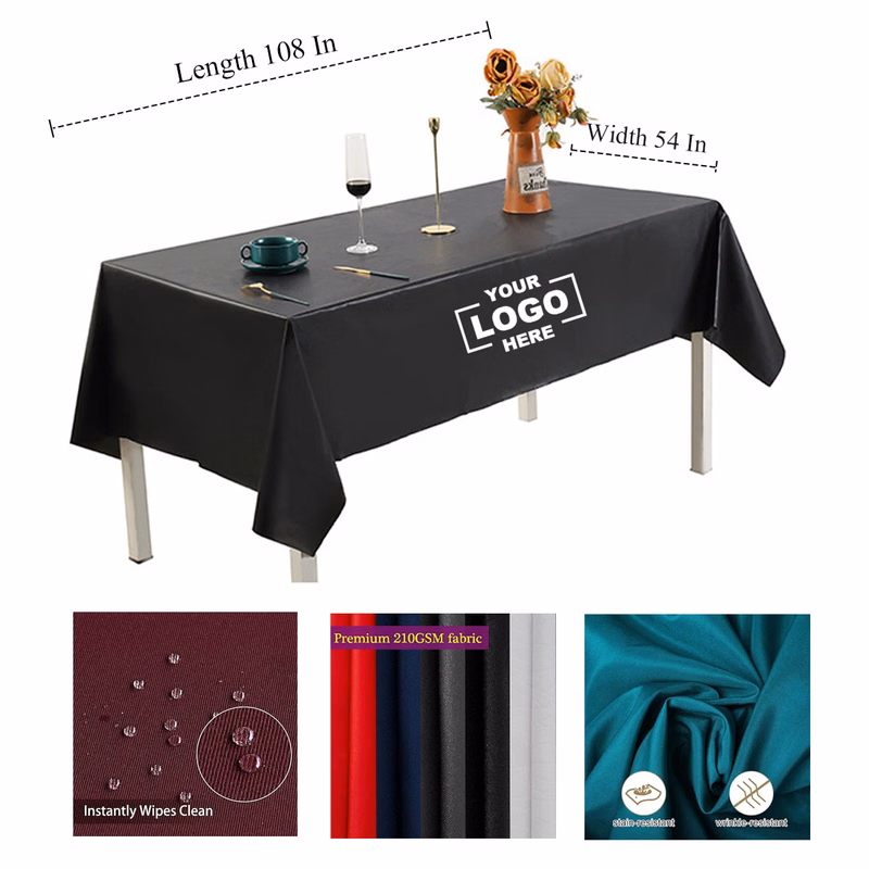 Water Resistant  Fabric Tablecloth