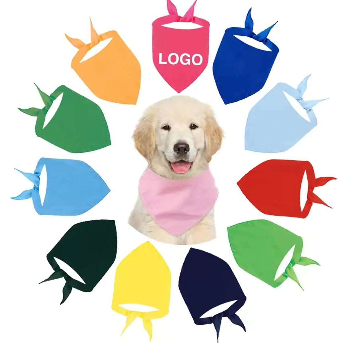 MOQ 20PCS Custom Polyester Full Color Pet Bandana 1