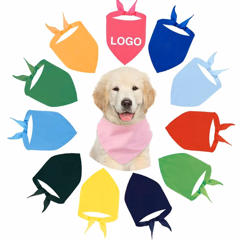 MOQ 20PCS Custom Polyester Full Color Pet Bandana
