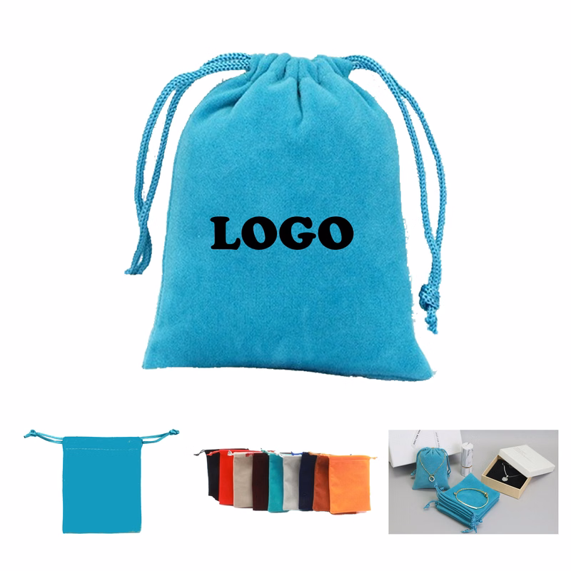 MOQ 100 pcs Velvet Drawstring Pouch