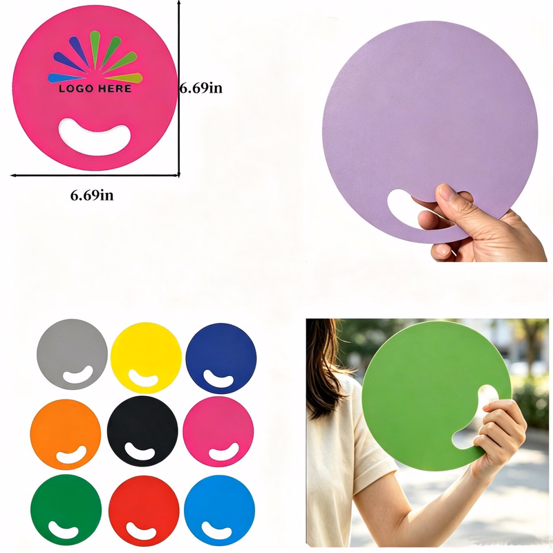Custom Printed Round Advertising Hand Fan