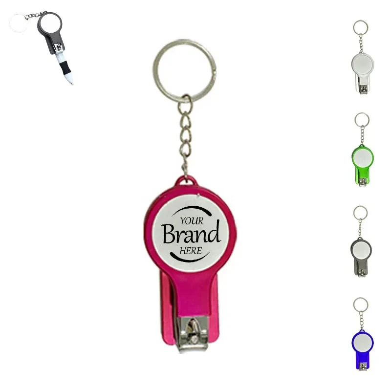 6 In 1 Nail Clipper Mirror Pen Keychain 1