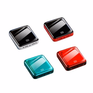 Mirror Digital Display Power Bank With Charging Cable