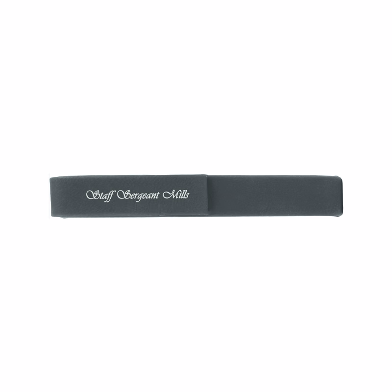 Black/Silver Leatherette Single Pen Case
