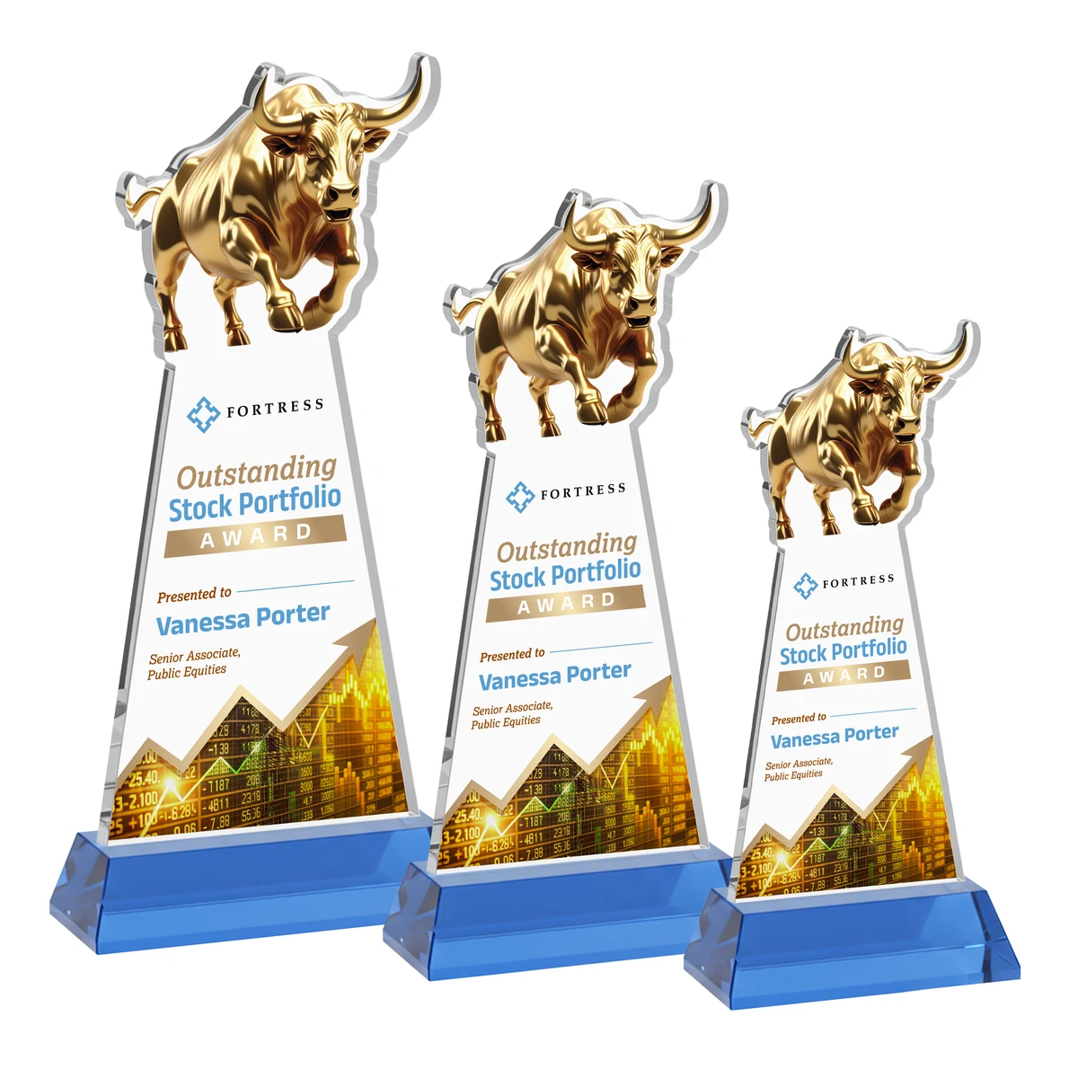 Raging Bull VividPrint™ Award on Hartford Base - Sky Blue 1