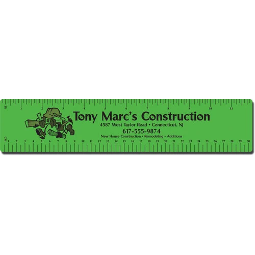 12" Plastic Ruler (Spot Color) 1