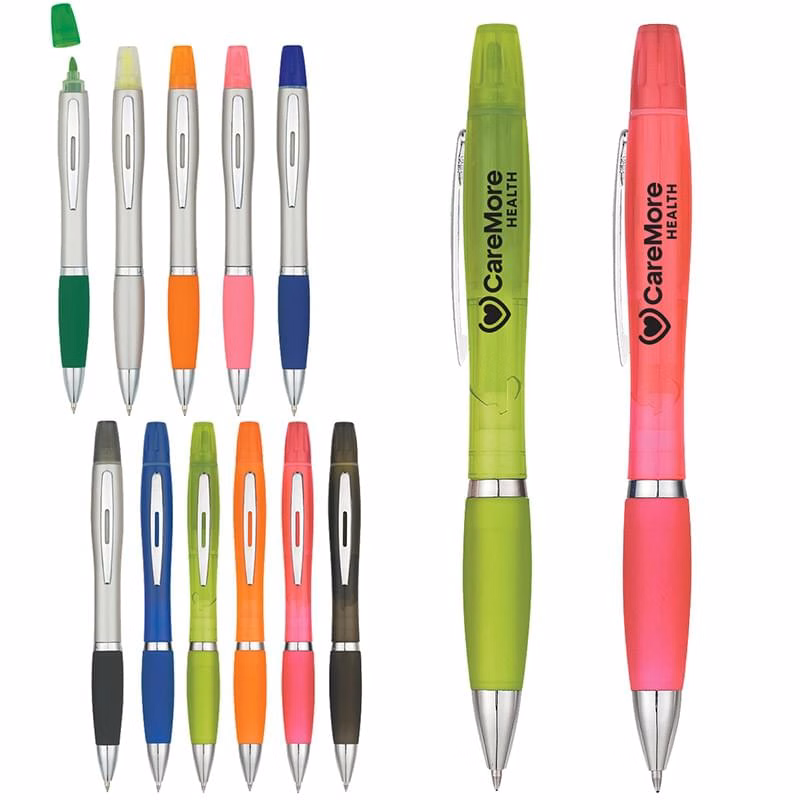 Twist-Action Pen and Highlighter