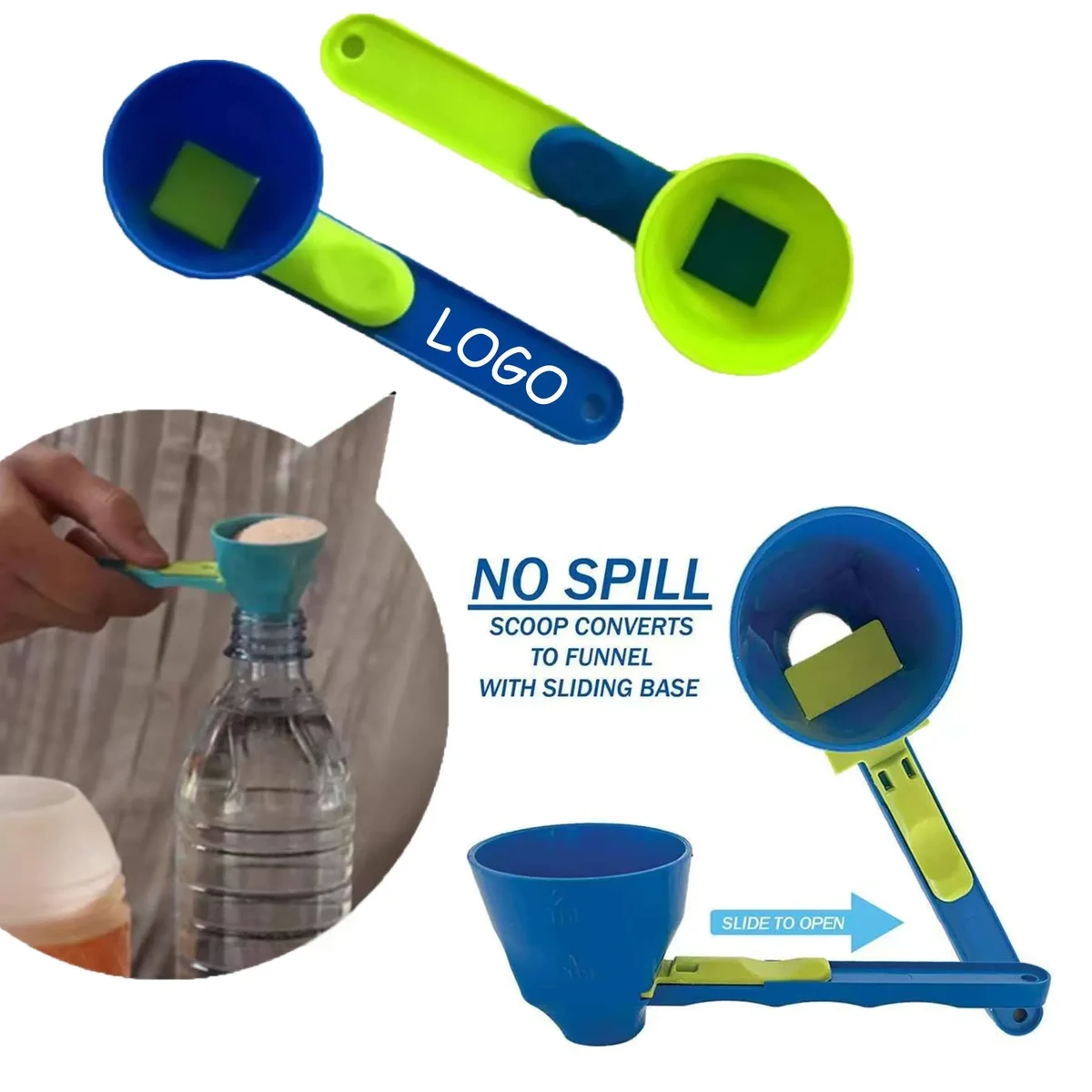Sliding funnel for powder 1