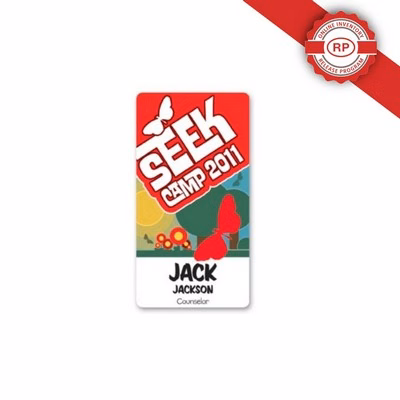 Laminated Personalized Name Badge/Tag (2.25"x4.25") Rectangle