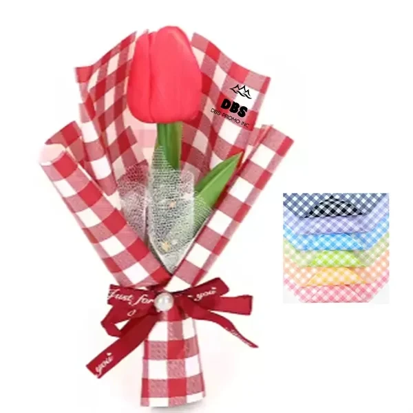 Custom Logo Printed Greaseproof Plaid Tissue Paper 1
