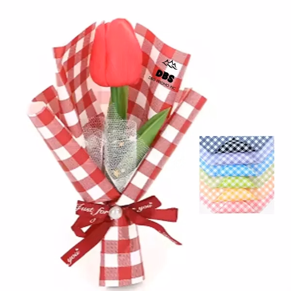 Custom Logo Printed Greaseproof Plaid Tissue Paper