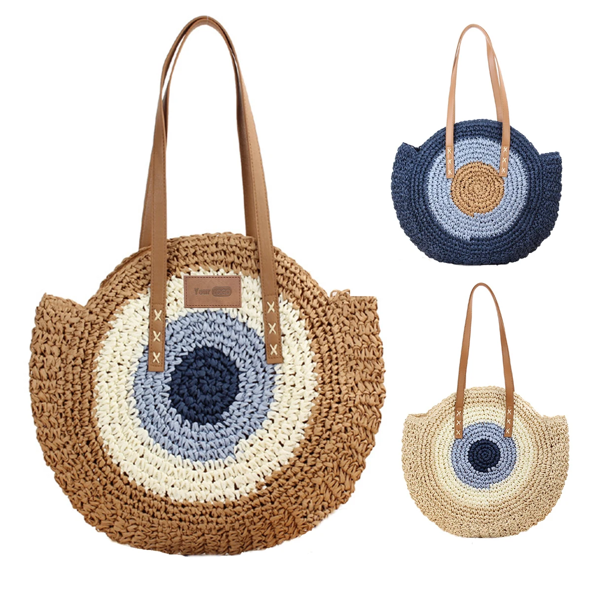 Jute Straw Bag Summer Beach Bags Tote for Vacation Travel 1