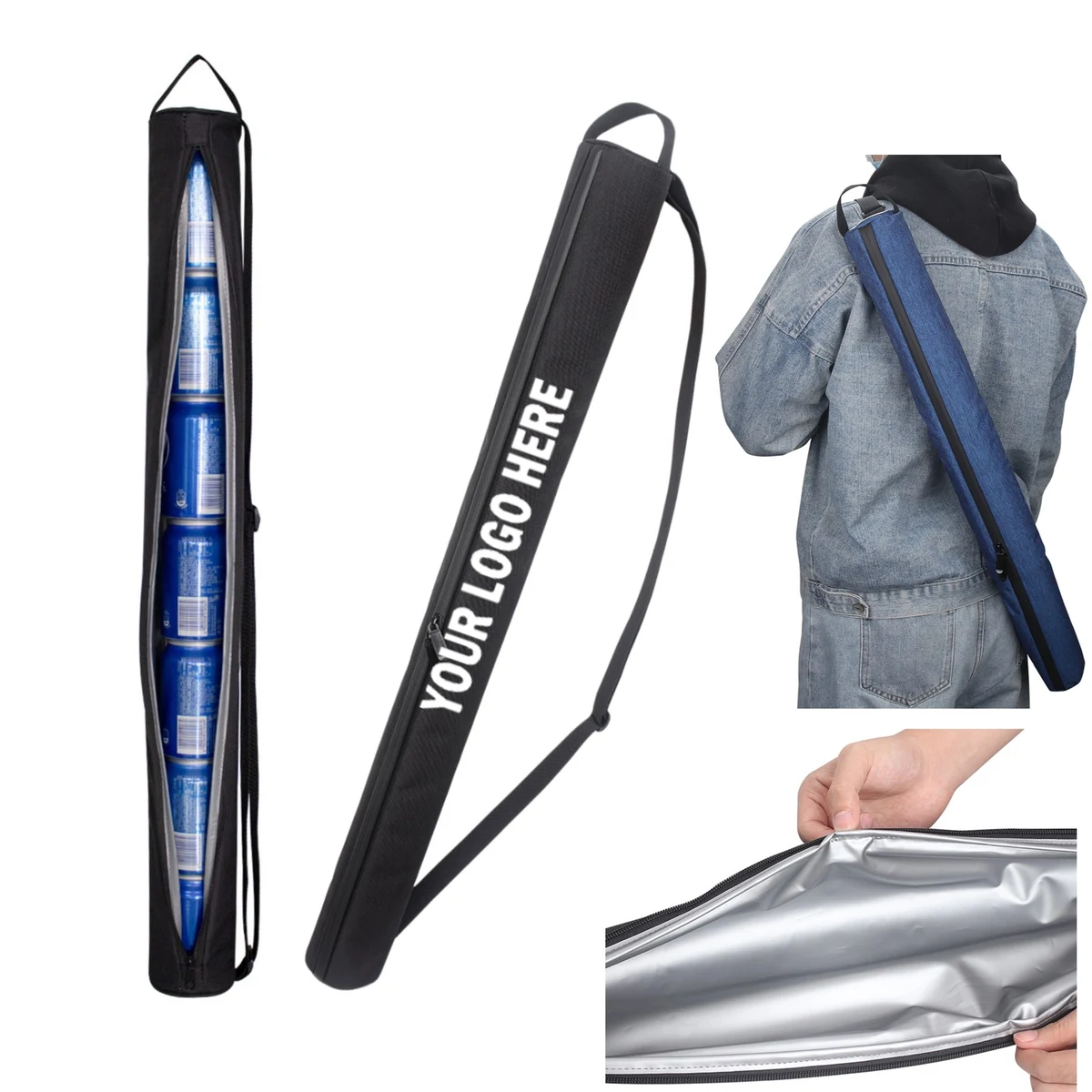Insulated Golf Beverage Cooler Sling Bag 1