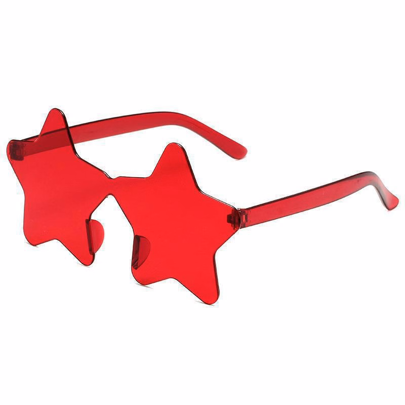 Star Shaped Rimless Sunglasses for Traveling