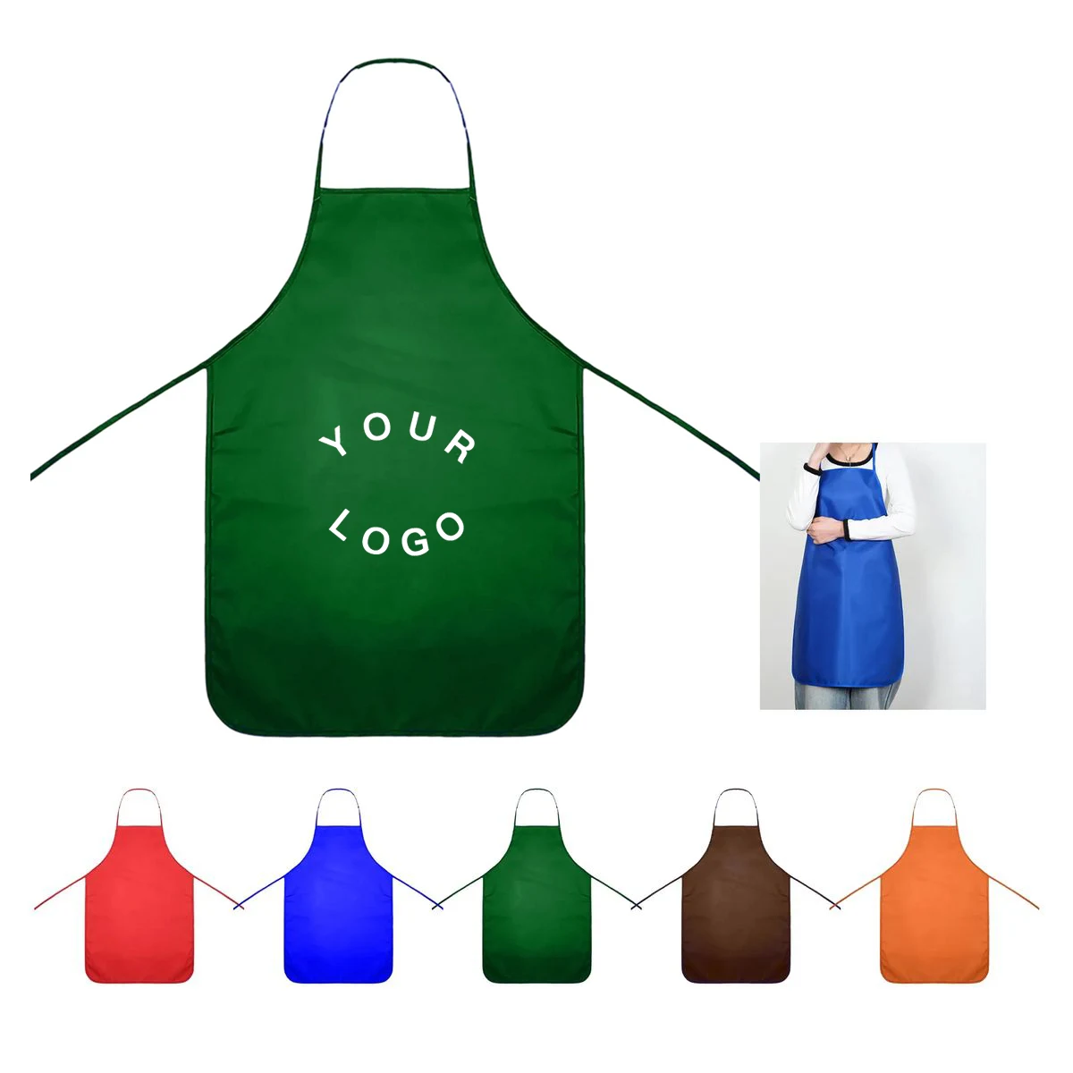 Customizable Cotton Apron with Adjustable Straps 1