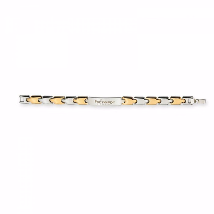 Magnetic Bracelet (Alternating Silver & Gold Links)