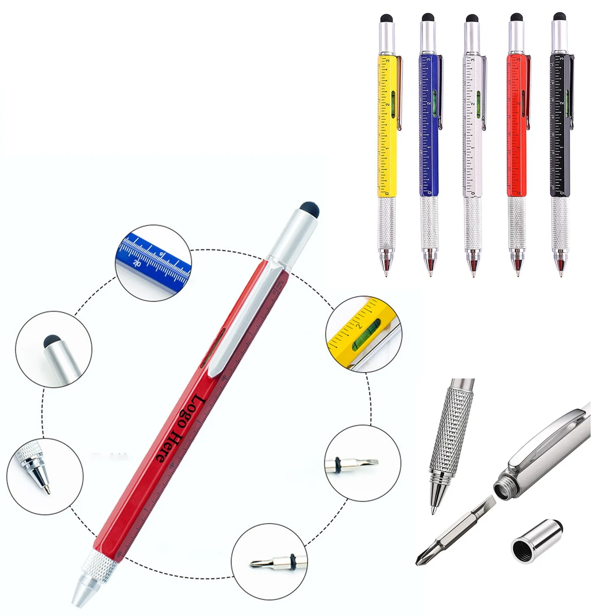 6 In 1 Multitool Pen With Level Ruler 1