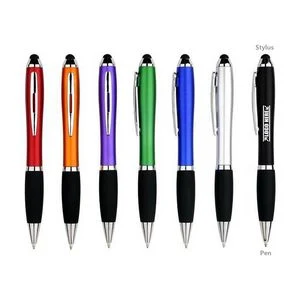 Silver Click Pen With Stylus 1
