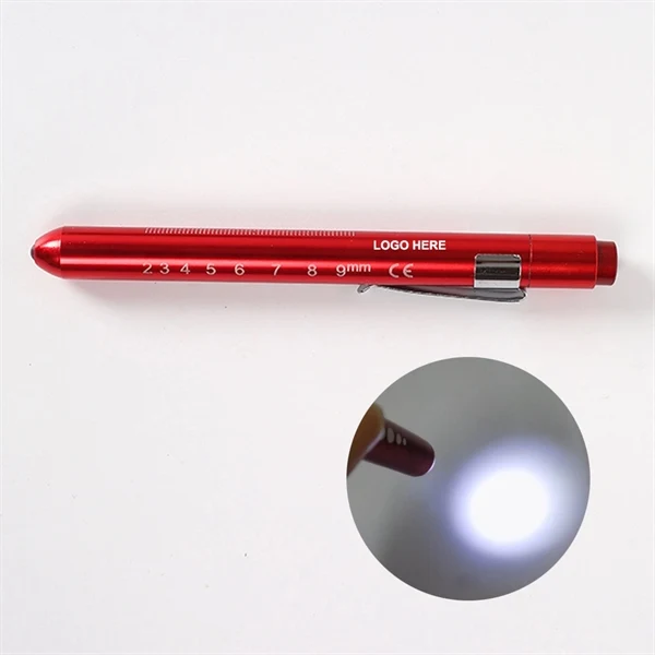 Custom 5.3" Aluminum LED Medical Pen Light with Pocket Clip — White Light Diagnostic 1