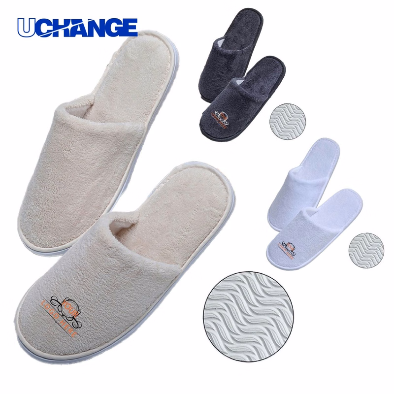 Velvet Non-Slip Travel Slippers for Indoor Use
