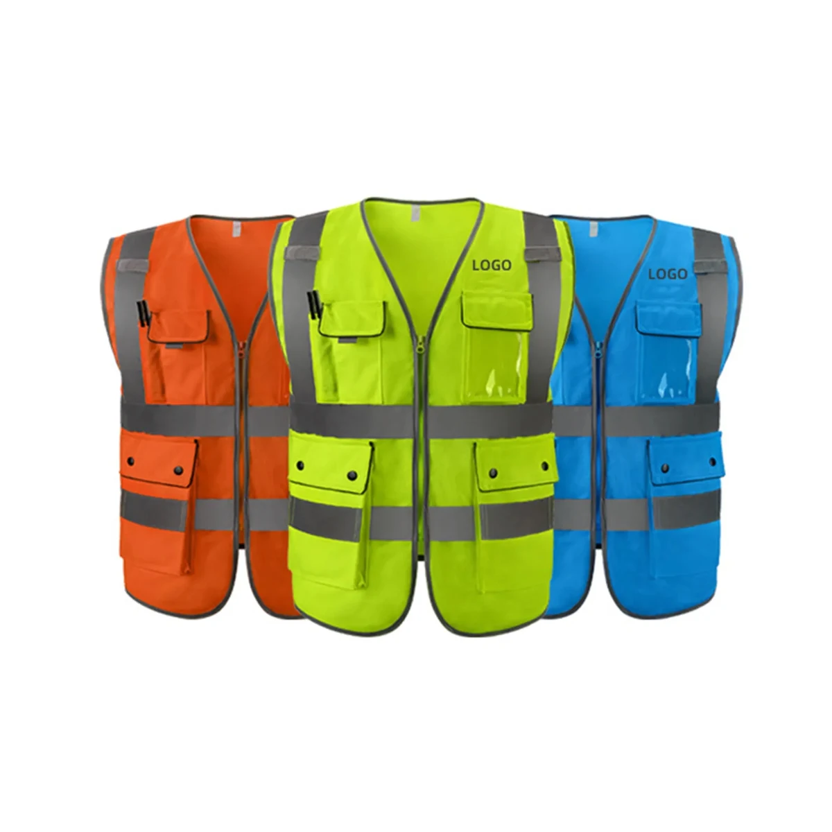 Reflective Vest Traffic Safety Clothing Multiple Pockets 1