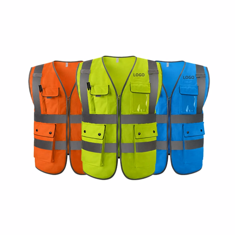 Reflective Vest Traffic Safety Clothing Multiple Pockets