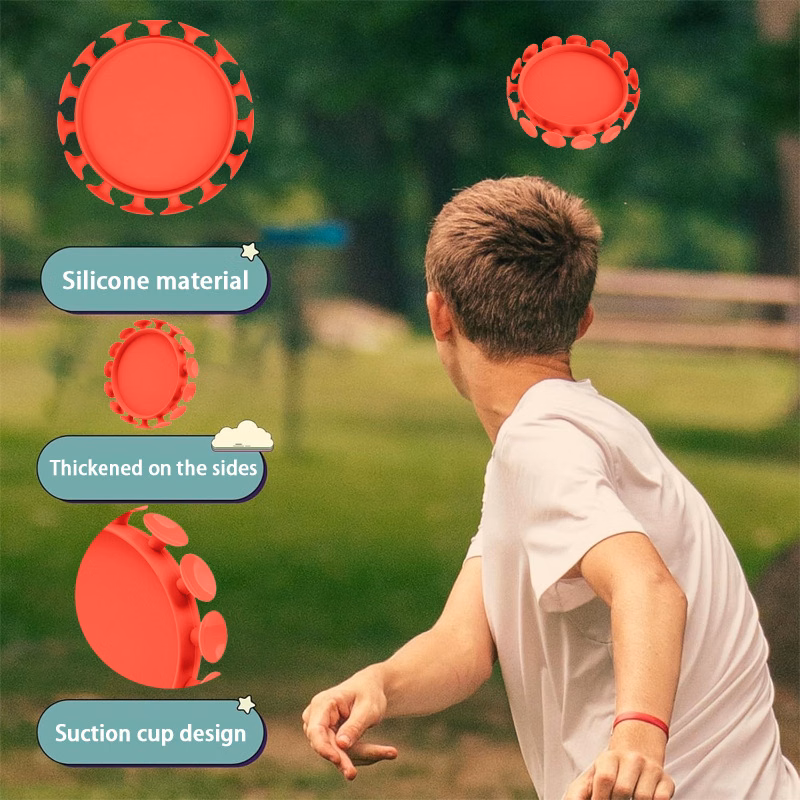 Silicone Suction Cup Flying Disc Toy