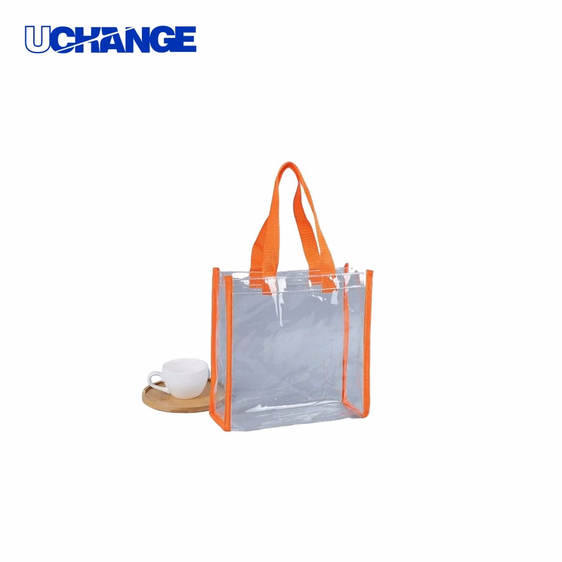 Transparent PVC Stadium Tote Carrier 11.9 x 11.9 x 6 Inches