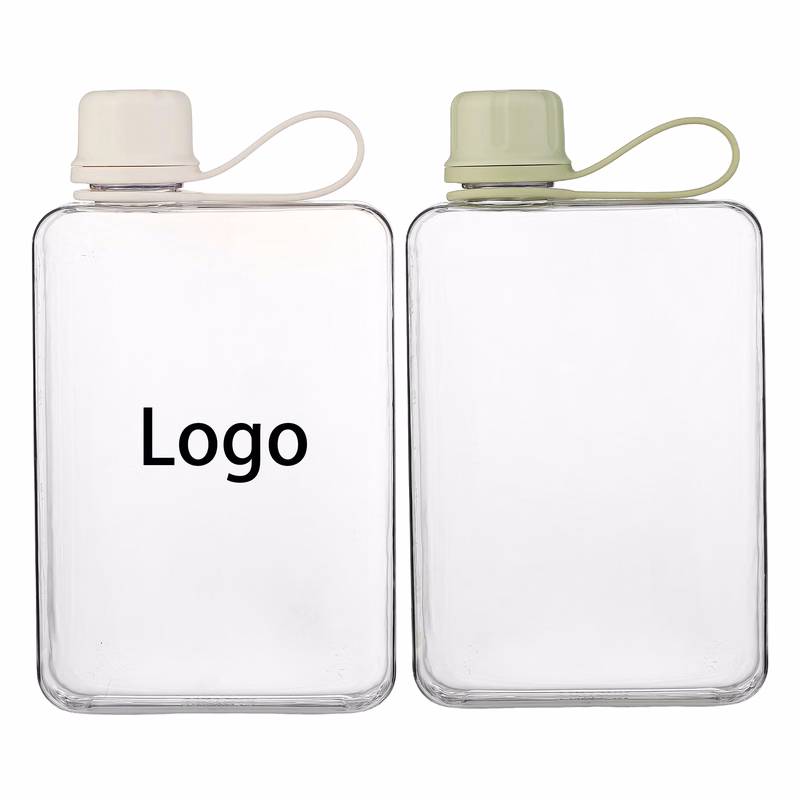 Clear Flat Sports Water Bottle