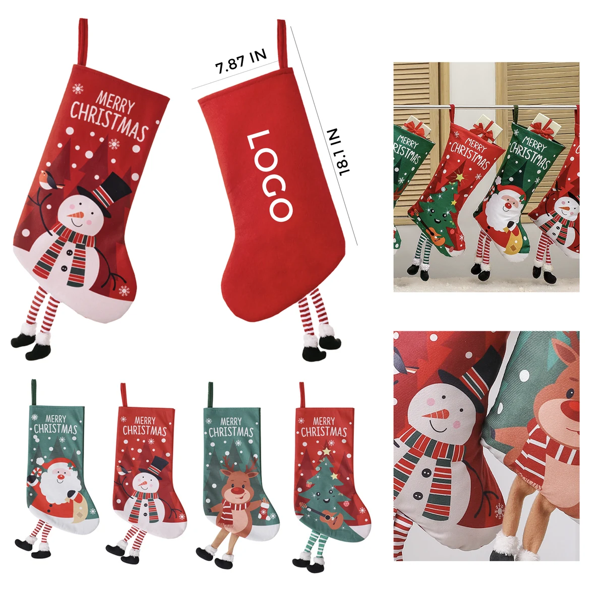 MOQ 10 PCS Festive Christmas Sock 1