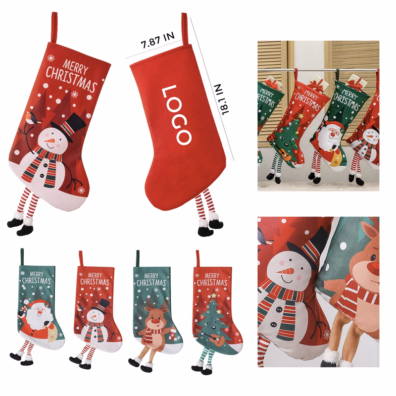 MOQ 10 PCS Festive Christmas Sock