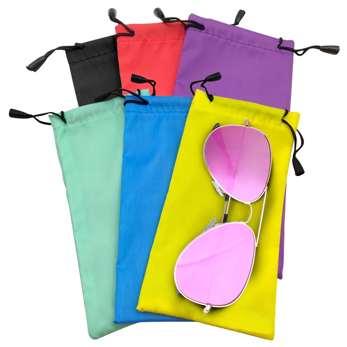 Drawstring Eyeglasses Microfiber Soft Pouch 1