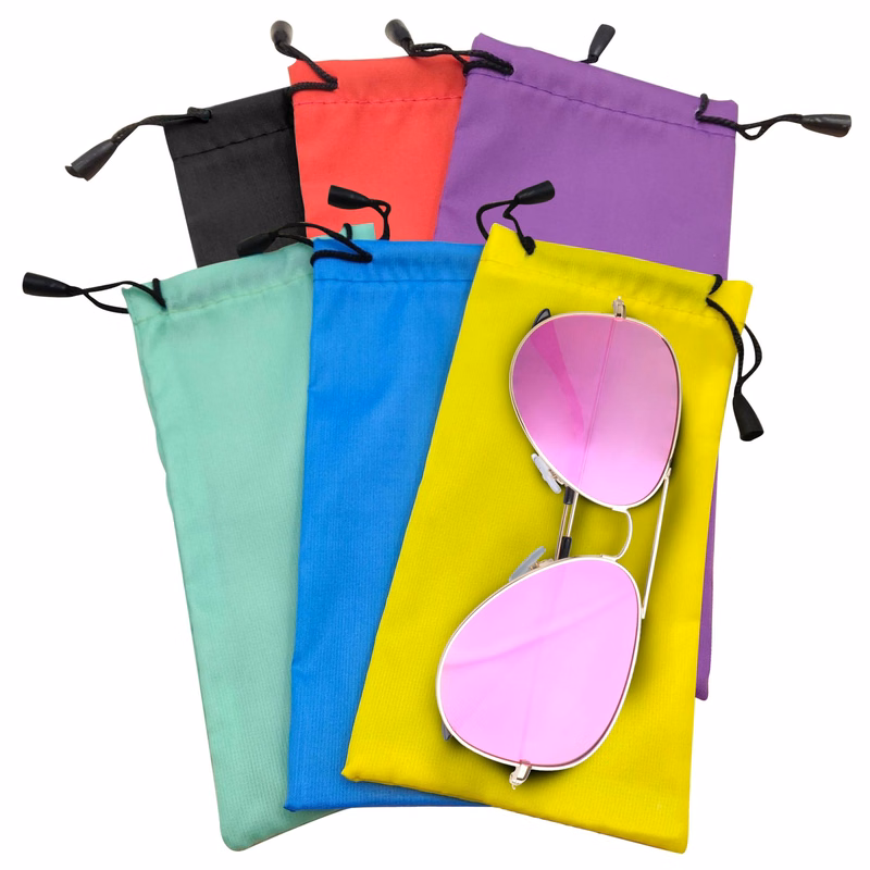Drawstring Eyeglasses Microfiber Soft Pouch