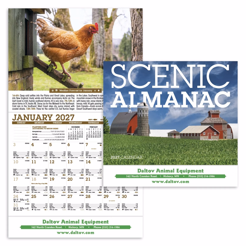 13 Month Scenic Almanac - Stapled