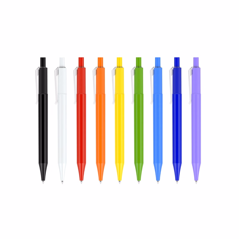 Rainbow Plastic Pens with clear clip