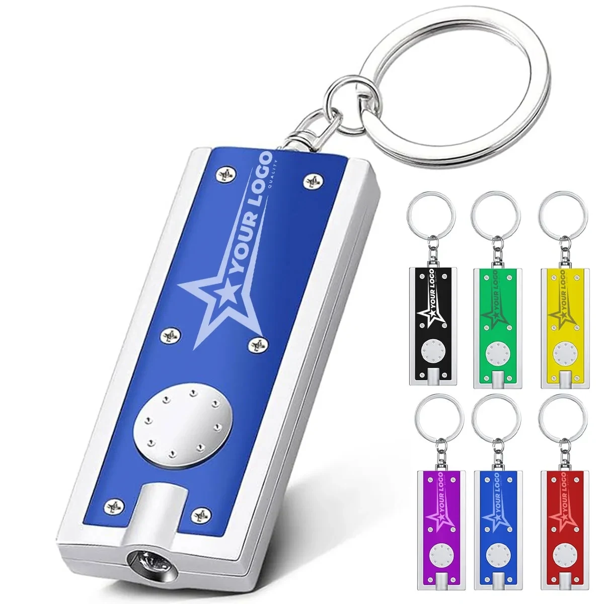 Mini Square LED Flashlight Keychain 1