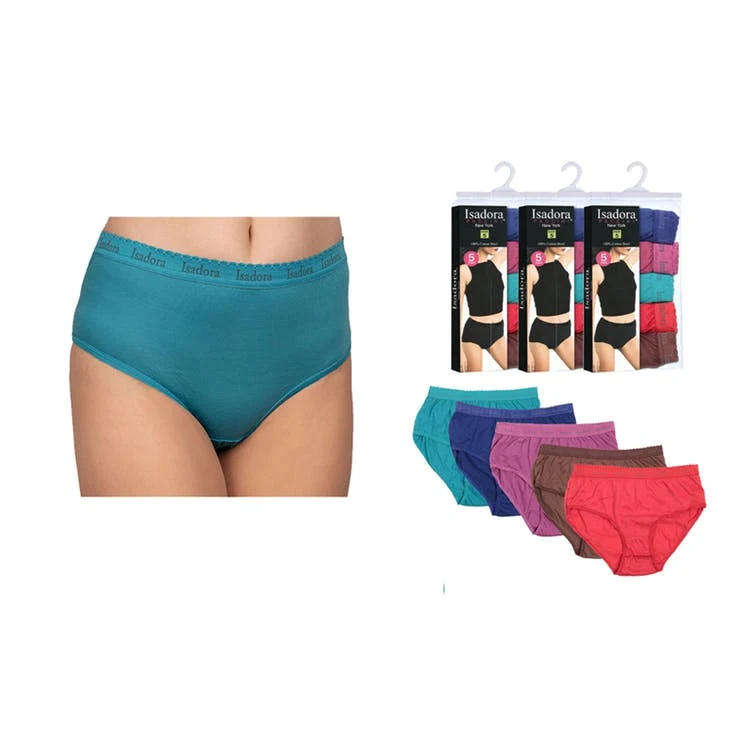 Women's Cotton Briefs - Jewel Tones 5 Pack Sizes 5-10 1